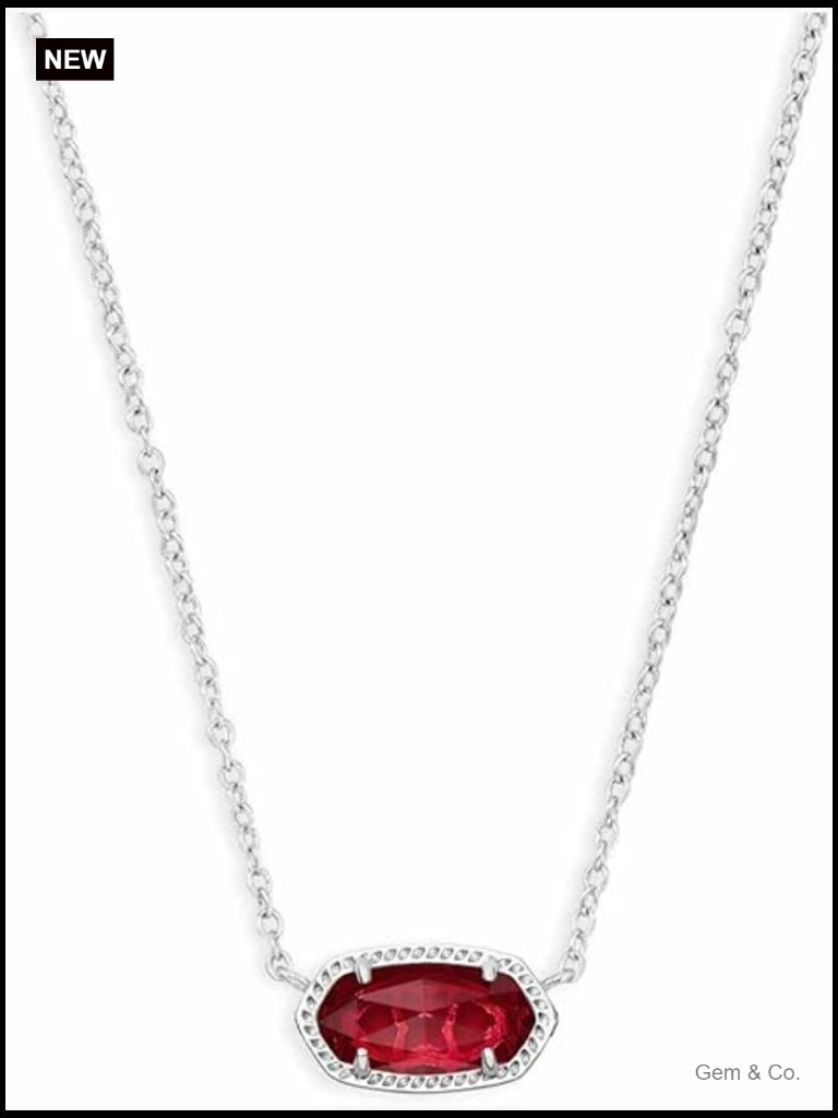 Gold-Plated Pendant Necklace With Cubic Zirconia Stone